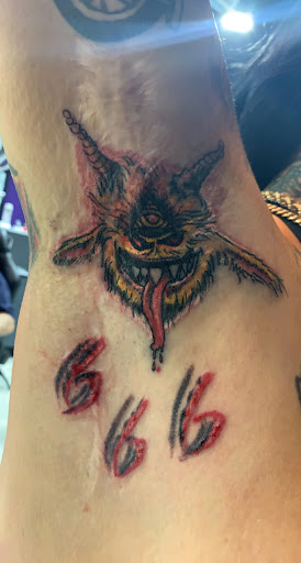 Explore santa muerte tattoo ideas, creative tattoo ideas in Conroe, available at Monsters Ink, LLC