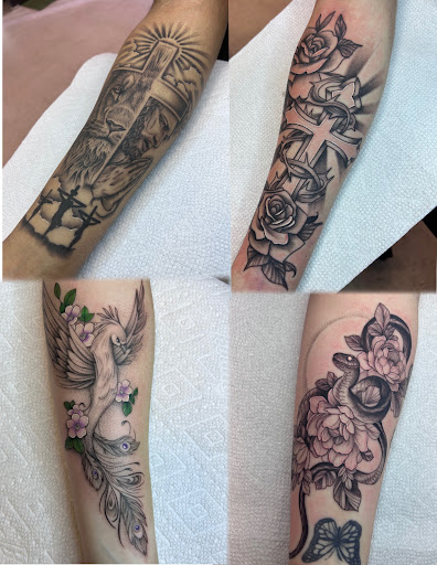 Explore ring tattoo cover up ideas, creative tattoo ideas in Winston Salem, available at Garden of Ink Studio