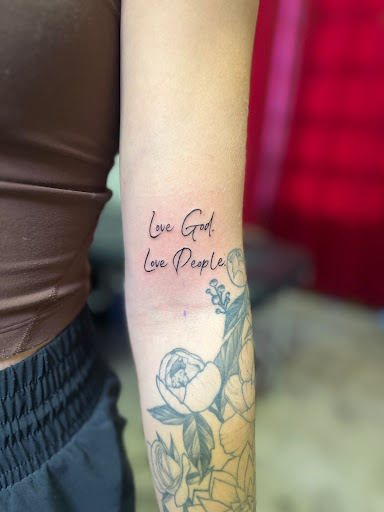 Find between breast tattoo ideas for your next unique tattoo in Tucson at Gods Country Tattoo Saloon