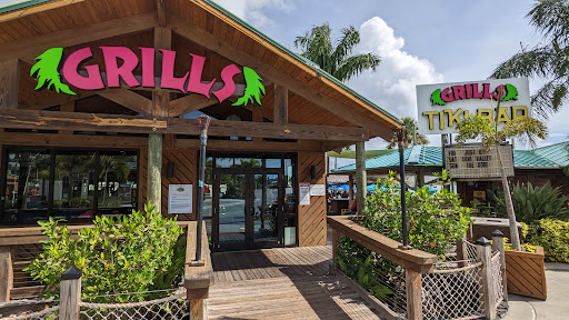 Seafood Restaurant «Grills Seafood Deck & Tiki Bar», reviews and photos, 505 Glen Cheek Dr, Cape Canaveral, FL 32920, USA