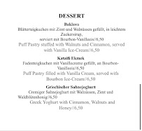 Ariston Restaurant à Frankfurt menu