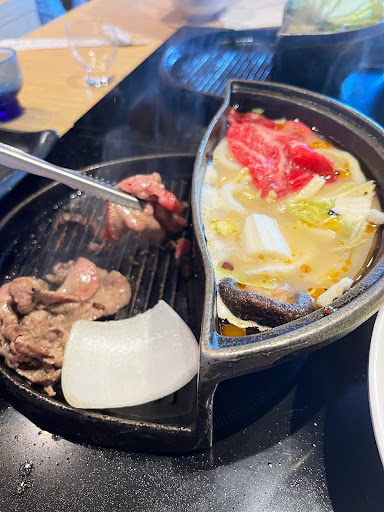 Halves Boiling Pot Grill Japanese Hotpot Shabu Yakiniku BBQ image