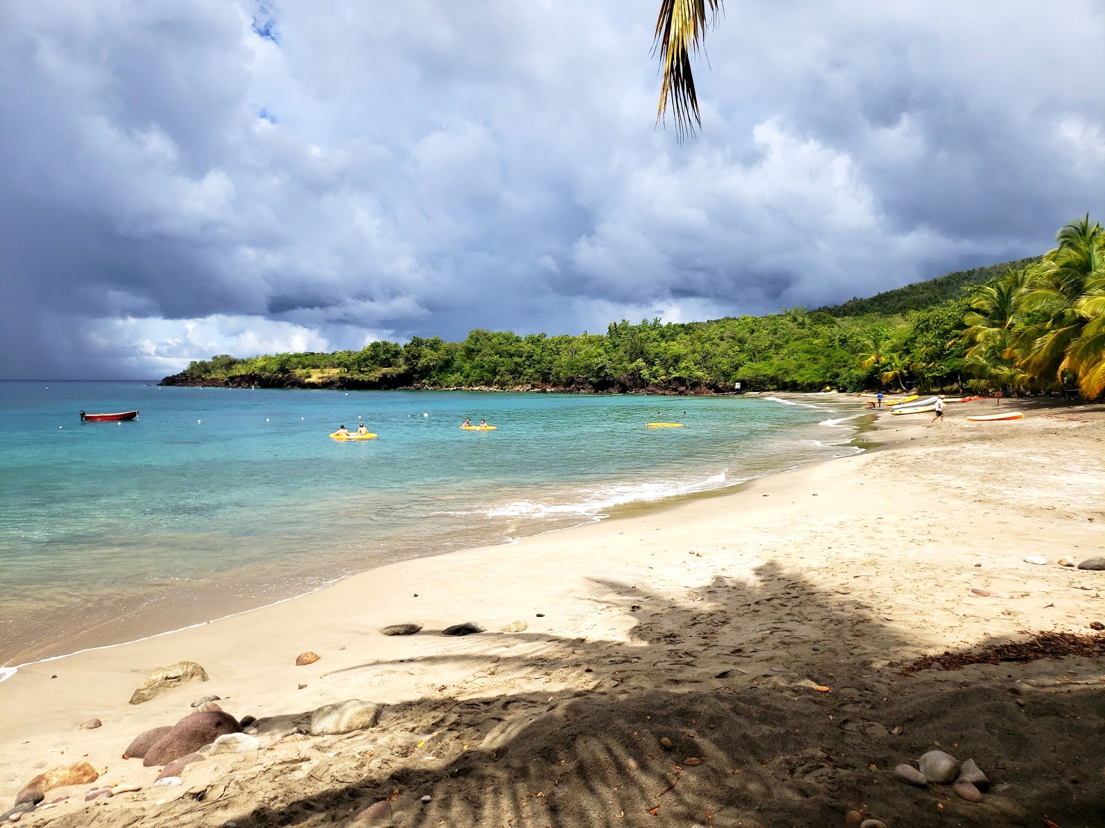 Anse Cochon beach'in fotoğrafı parlak kabuk kumu yüzey ile
