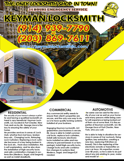 Locksmith «Keyman Locksmith», reviews and photos, 152 Westchester Ave, Port Chester, NY 10573, USA