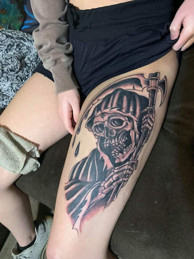 Explore rolling stones tattoo ideas, creative tattoo ideas in Elkview, available at Andy Electric Tattoos