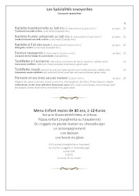 Restaurant français Alpine Lounge à Morzine (la carte)