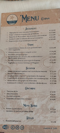 Menu / carte de Piccola Stella à Cecina