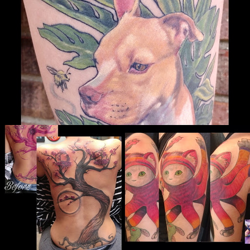 Explore sacred heart tattoo ideas, creative tattoo ideas in Mason, available at Every Body Tattoo