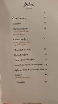 Restaurant italien Mamo Michelangelo à Antibes - menu / carte