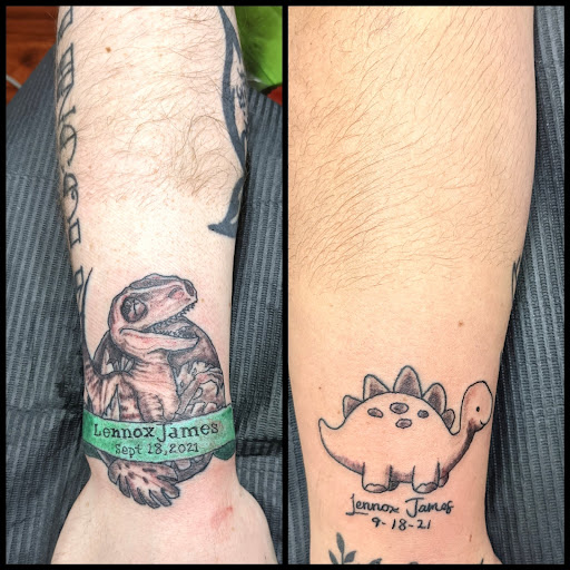 Explore embroidery tattoo ideas, creative tattoo ideas in Pittsburg, available at NeonMoon Tattoo