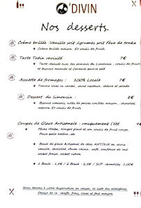 Restaurant O Divin à Argentat-sur-Dordogne (la carte)