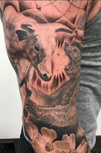 Explore rose foot tattoo ideas, creative tattoo ideas in Silver Spring, available at Fattys Tattoos & Piercings Silver Spring