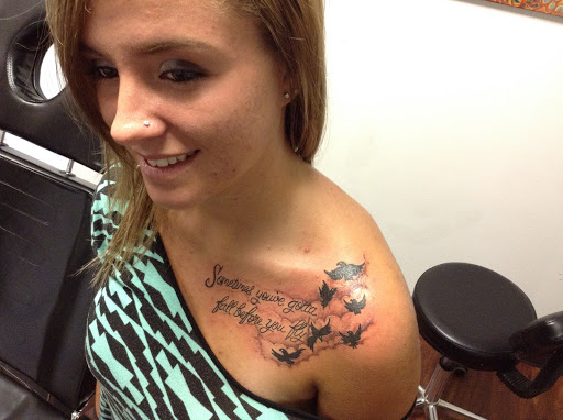 Explore hexagon tattoo ideas, creative tattoo ideas in Seymour, available at American Gypsy Tattoo Corp.