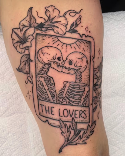 Explore infinity tattoo ideas for men, creative tattoo ideas in Winston Salem, available at Dark Roots Tattoo Co.