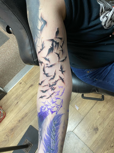 Explore moon phase tattoo ideas, creative tattoo ideas in Jefferson, available at Slammin Ink Tattoo