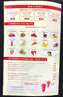 Restaurant Colonie des fruits à Bobigny (la carte)