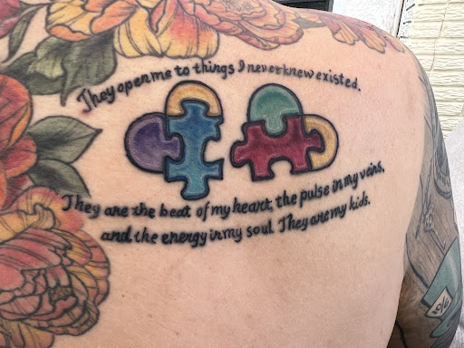 Explore autism awareness tattoo ideas, creative tattoo ideas in Ventura, available at White Lotus Body Arts Studio