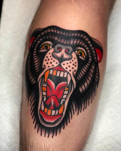 Explore haunted mansion tattoo ideas, creative tattoo ideas in Johnson City, available at Gold Cross Tattoo Co.