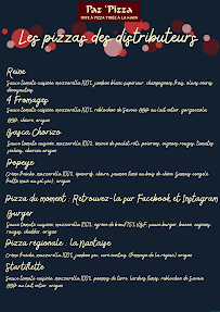 Menu / carte de Distributeur de pizza Paz'Pizza à Pornic