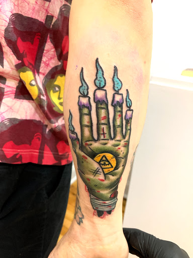 Explore bachelorette tattoo ideas, creative tattoo ideas in Kansas City, available at Golden Stag Tattoo and Gallery