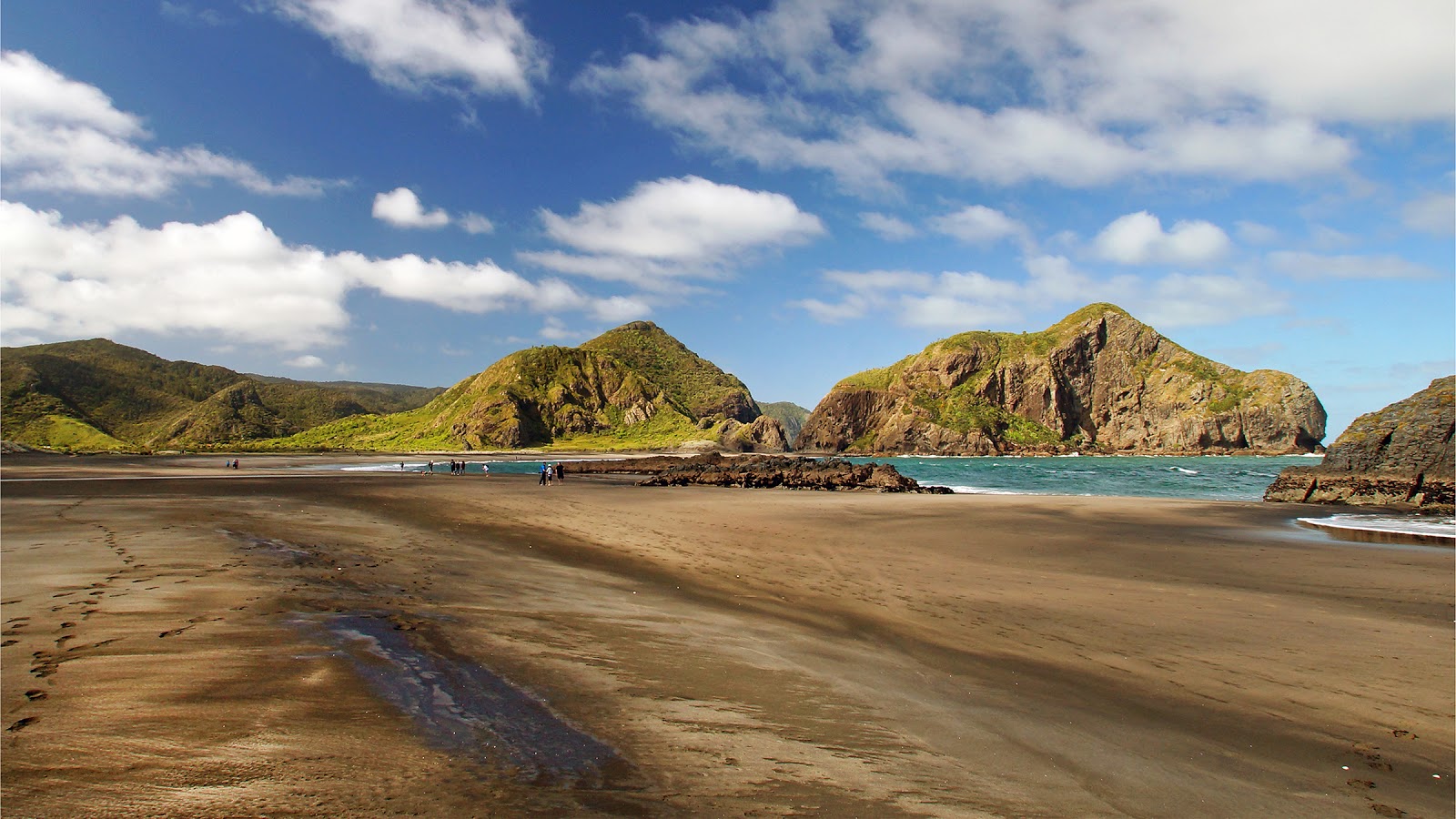 Foto de Whatipu Beach con arena gris superficie