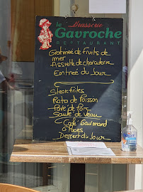 Menu du Le Gavroche à L'Île-d'Yeu