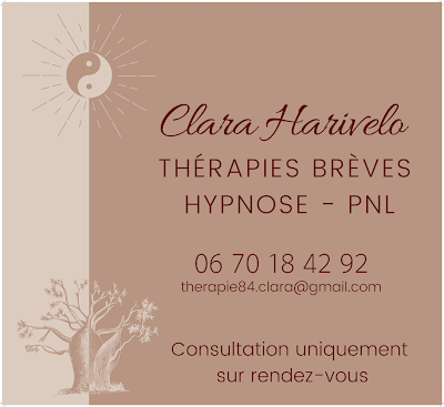 Clara Harivelo - Thérapeute - Praticienne en Thérapies brèves, Hypnose Ericksonienne, PNL à L'Isle-sur-la-Sorgue