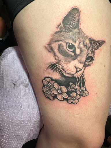 Explore capricorn tattoo ideas male, creative tattoo ideas in East Providence, available at Shrine Tattoo Studio