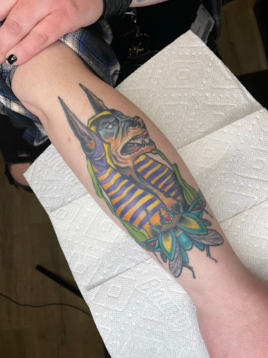 Explore basketball tattoo ideas leg, creative tattoo ideas in Newburgh, available at Millennium Tattoo