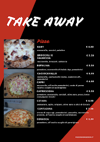 Menu / carte de Pizzeria D' Alessio TAKE AWAY à Pannarano