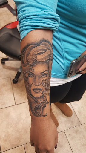 Explore calf muscle tattoo ideas, creative tattoo ideas in Pittsburg, available at Delta Art & Tattoo