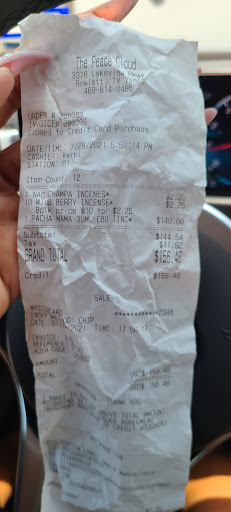 Tobacco Shop «The Peace Cloud Vapor And Smoke», reviews and photos, 3378 Lakeview Pkwy, Rowlett, TX 75088, USA