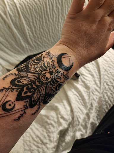 Explore female forearm tattoo ideas, creative tattoo ideas in Austin, available at Moms Tattoos