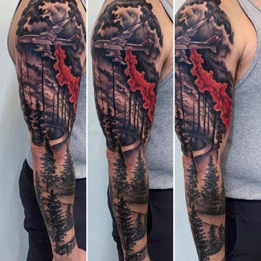 Explore never give up tattoo ideas, creative tattoo ideas in North Berwick, available at Skull and Snake Tattoo Studio Art Gallery