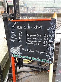 Carte du Péniche l'Eau et les Rêves - Restaurant / Café - Librairie Botanique à Paris