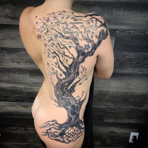 Explore phoenix rising from the ashes tattoo ideas, creative tattoo ideas in Wasilla, available at Doulos Tattoo, The Tattoo Shop