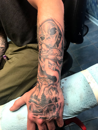 Explore name tattoo ideas on chest, creative tattoo ideas in Aurora, available at Ronin Tattoo Studio INC