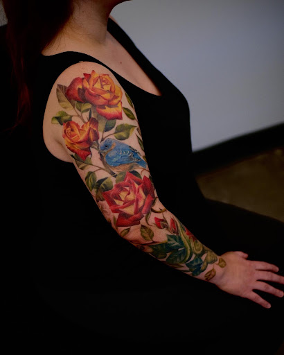 Explore trash tattoo ideas, creative tattoo ideas in Culver City, available at PW Gallery