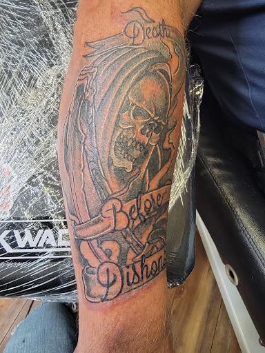 Explore scene tattoo ideas, creative tattoo ideas in Clarksville, available at Love Blood Ink Tattoo