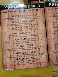 Menu / carte de Millennium Q à Quartu Sant'Elena