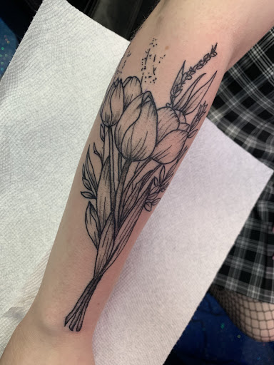 Explore wrist tattoo name ideas, creative tattoo ideas in Roanoke, available at Saint Cecilias Art Studio