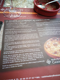 Maison du Cassoulet à Carcassonne menu