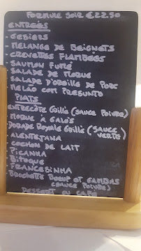 Carte du Galo,s restaurant portugais à Aubergenville