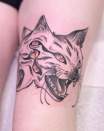 Explore cm punk tattoo ideas, creative tattoo ideas in Kent, available at Rotten Peach Studios