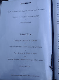 Restaurant L EXCEPCION à Salles-Curan menu