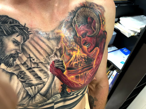 Explore sinister tattoo ideas, creative tattoo ideas in Sarasota, available at SEVEN SINS Tattoo Studio