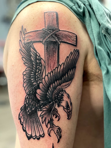 Explore rest in peace dad tattoo ideas, creative tattoo ideas in Grovetown, available at Triumph Tattoo Company