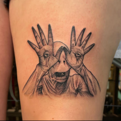 Explore angel and demon tattoo ideas, creative tattoo ideas in San Diego, available at Crybaby Tattoo