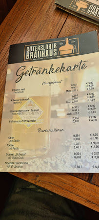Gütersloher Brauhaus à Gütersloh menu