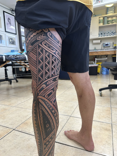 Explore men tattoo ideas leg, creative tattoo ideas in Waipahu, available at Hiwa Tattoo